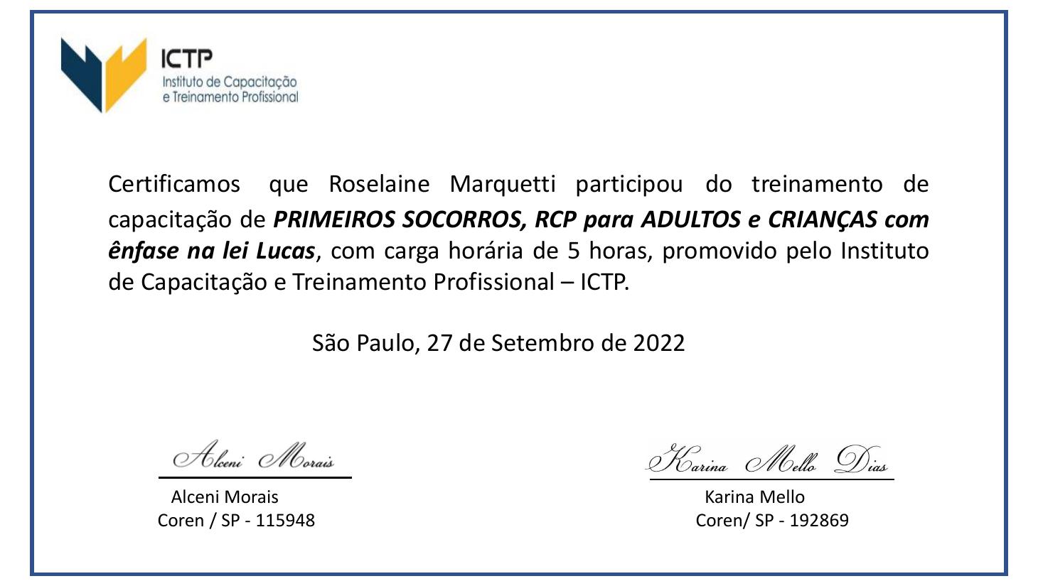 Certificado: Primeiros Socorros